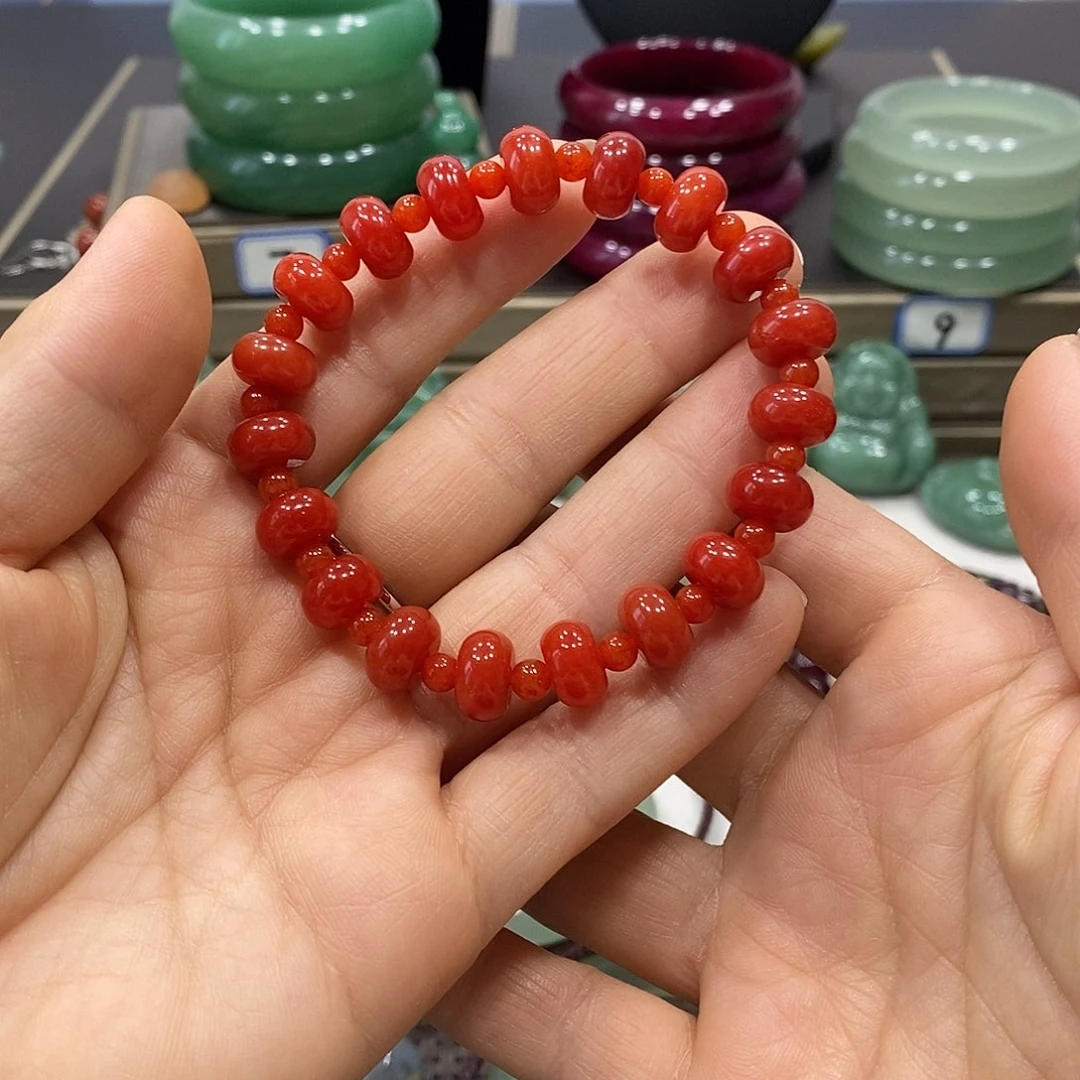 南红玛瑙未镶嵌手链