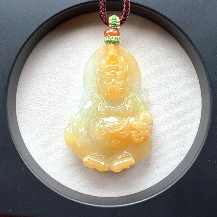 翡翠未镶嵌颈饰黄财神