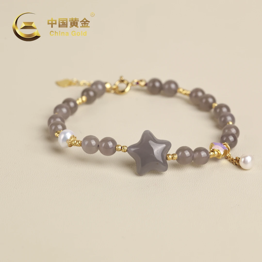 【中国黄金】紫灵 | 和田玉*手链*S925银镶嵌-S4159-Y