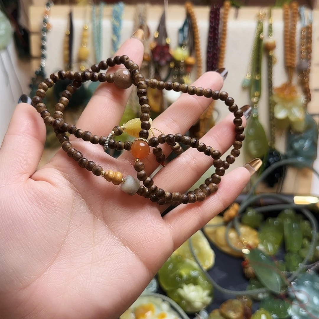 逆***北蛇纹石玉合金颈饰
