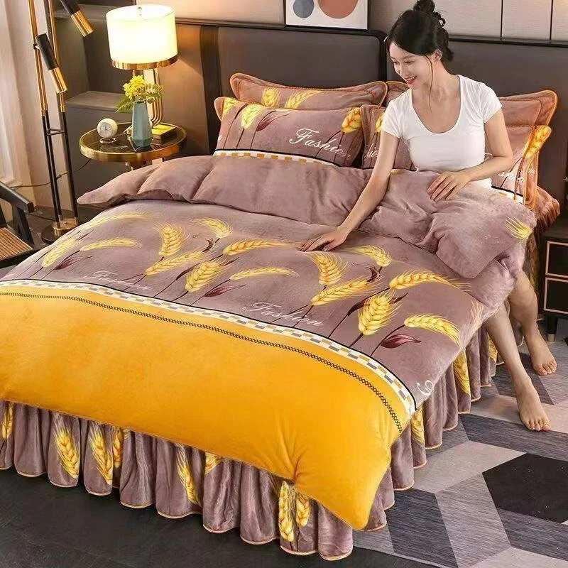 【秋冬新款】高档牛奶绒被套亲肤柔软加绒被罩单双人被套可机洗被罩