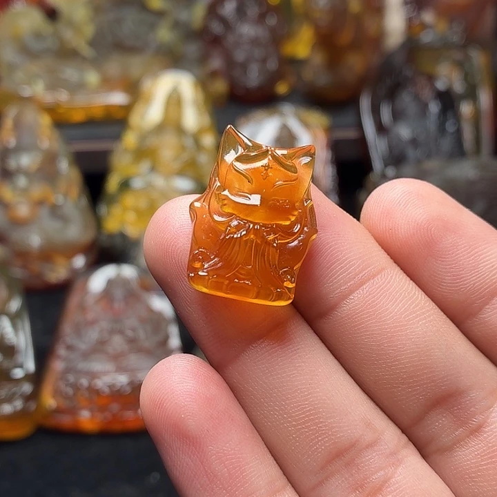 琥珀未镶嵌颈饰164