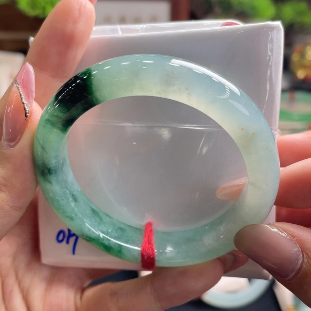 翡翠未镶嵌手镯02号 50.5绿野仙踪