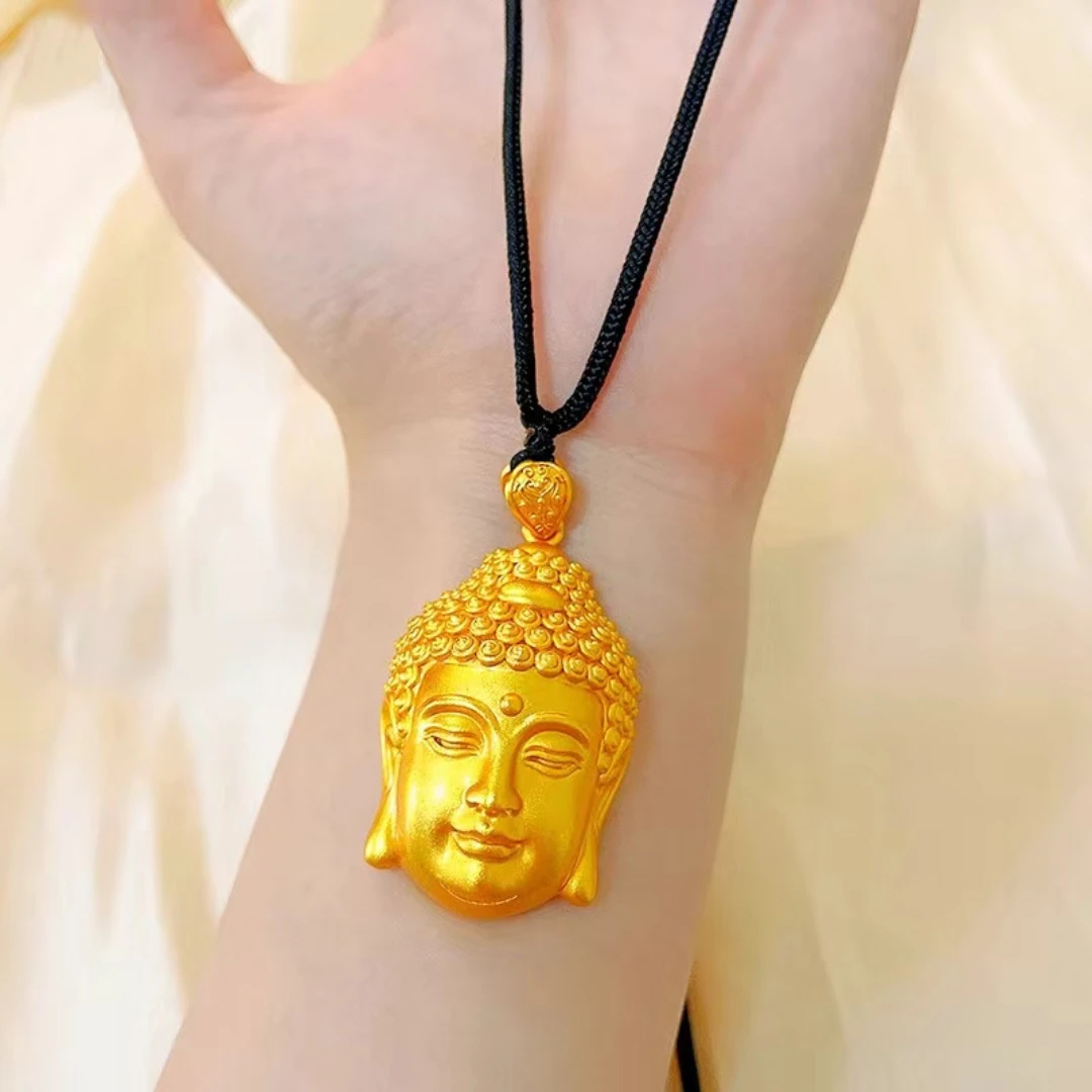 合金吊坠 【高端定制】古法镂空大佛头吊坠