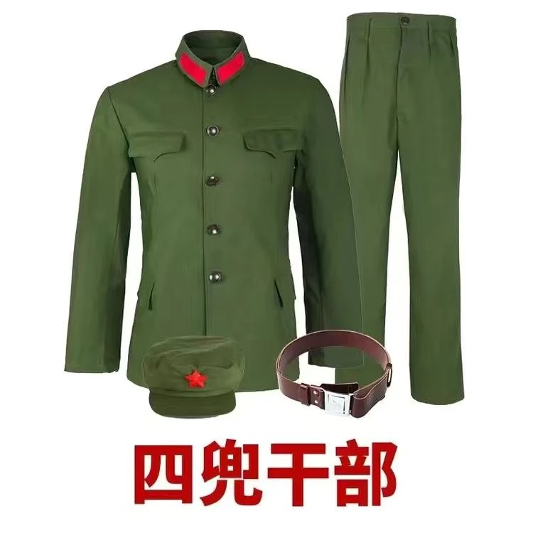 的确良夏款四口袋套装 涤卡冬装 后期1比1制作