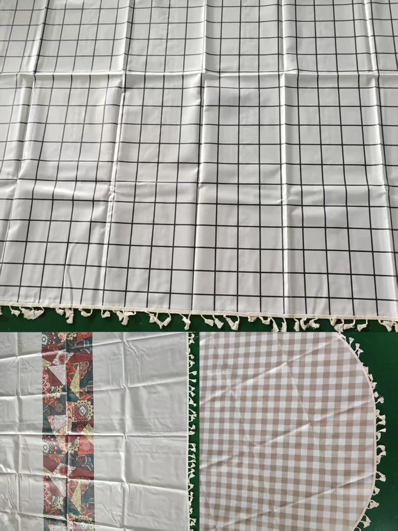 高品质防水防油桌布十字流苏随机发一款