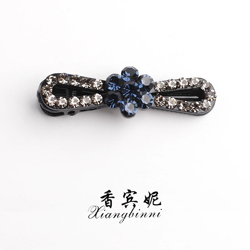 香宾妮原创设计发夹6cm满钻蝴蝶结鸭嘴夹侧边刘海夹7182