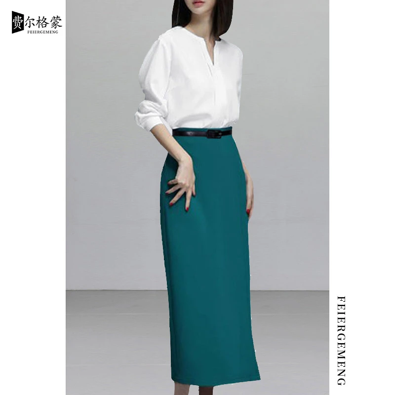 春夏新款性感包臀裙一步裙女气质职业套装修身显瘦裙子两件套清仓