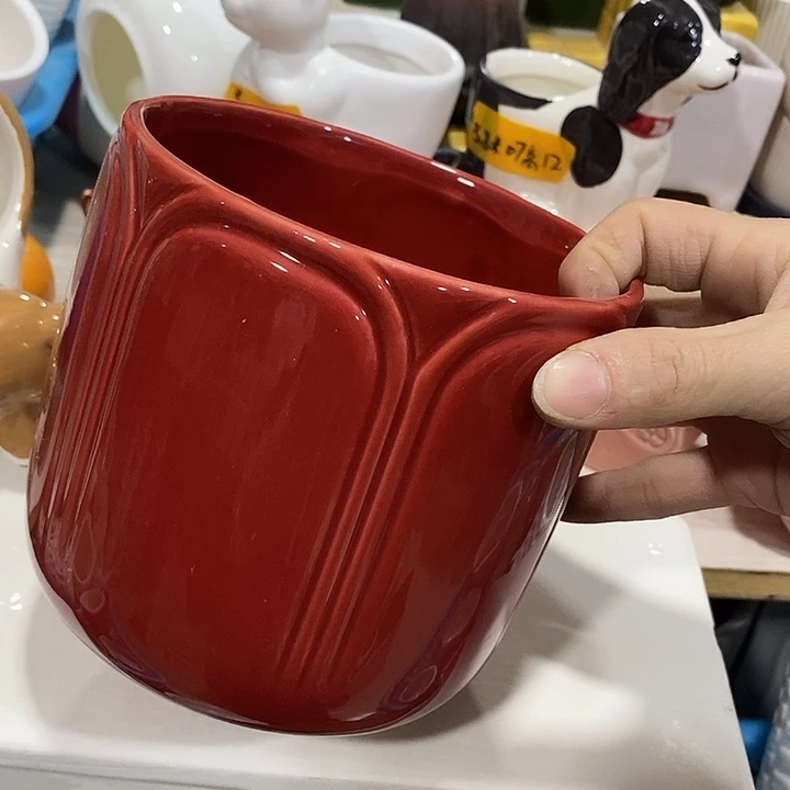 陶摆件陶盆有孔 瑕疵介意勿拍