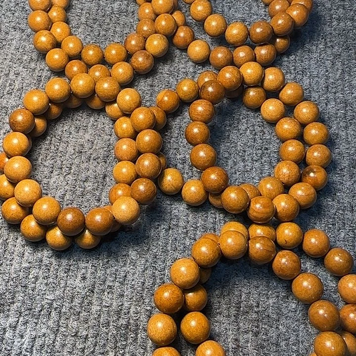 桃木全陈化老料把件串1.2发2条