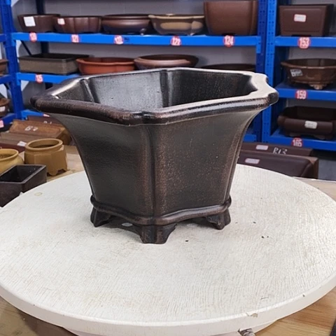 紫砂花盆初*宜兴紫砂工艺品