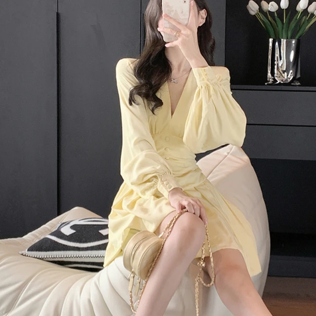 女装连衣裙气质小个子长袖法式小众  FM23021 00802
