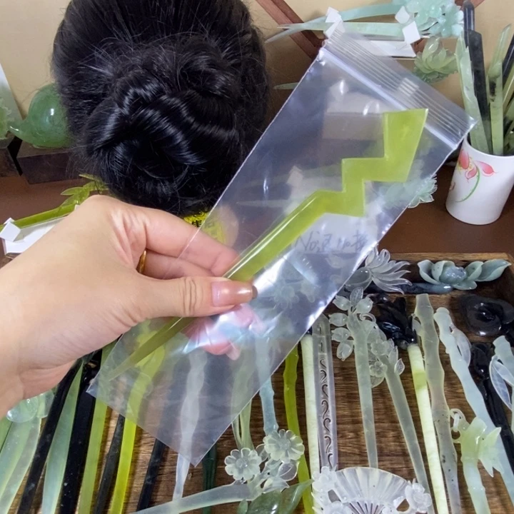 未镶嵌蛇纹石玉发饰