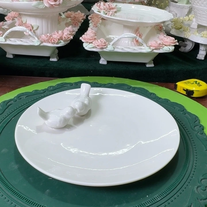 21厘米立体小鸟餐盘