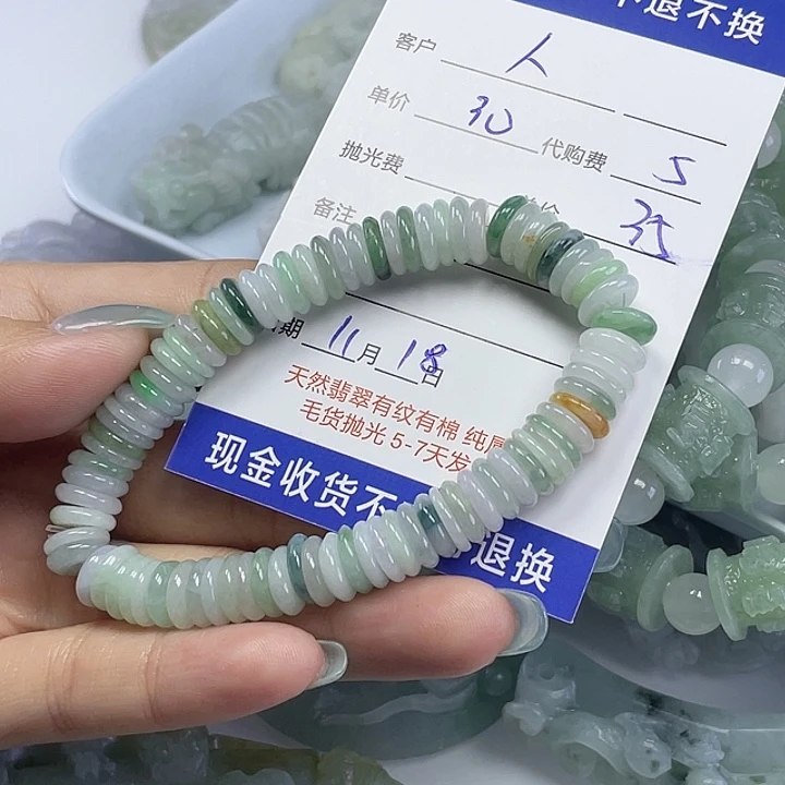 人***人翡翠未镶嵌颈饰18-33