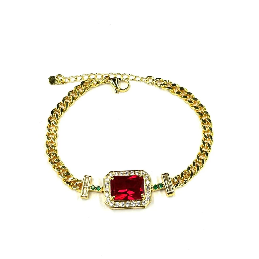 s1264-轻奢设计款T方形蛇骨手链-赠礼盒