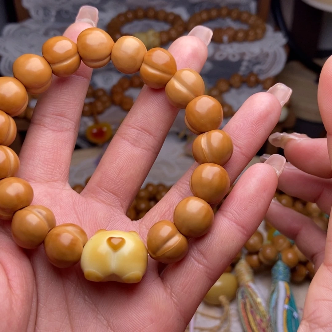 核桃屁桃手串13光面