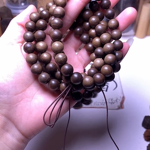 檀香木手串/手链檀香阴沉1.0/108满纹