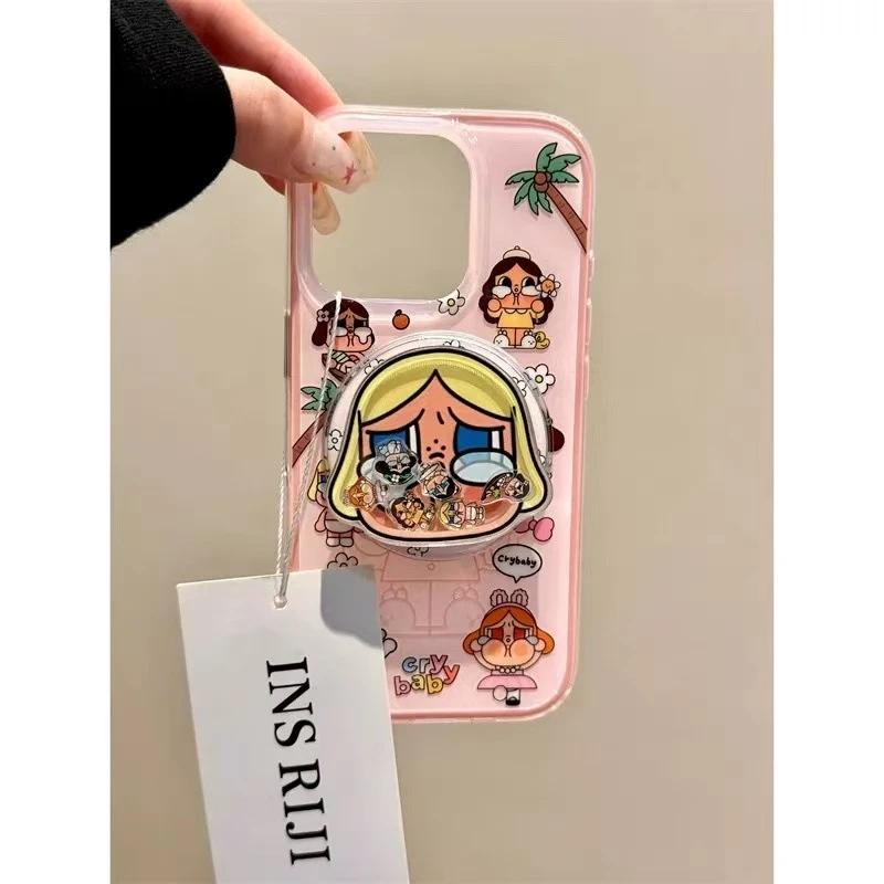 创意摇摇哭包二合一磁吸支架适用iPhone16promax苹果15手机壳14pm