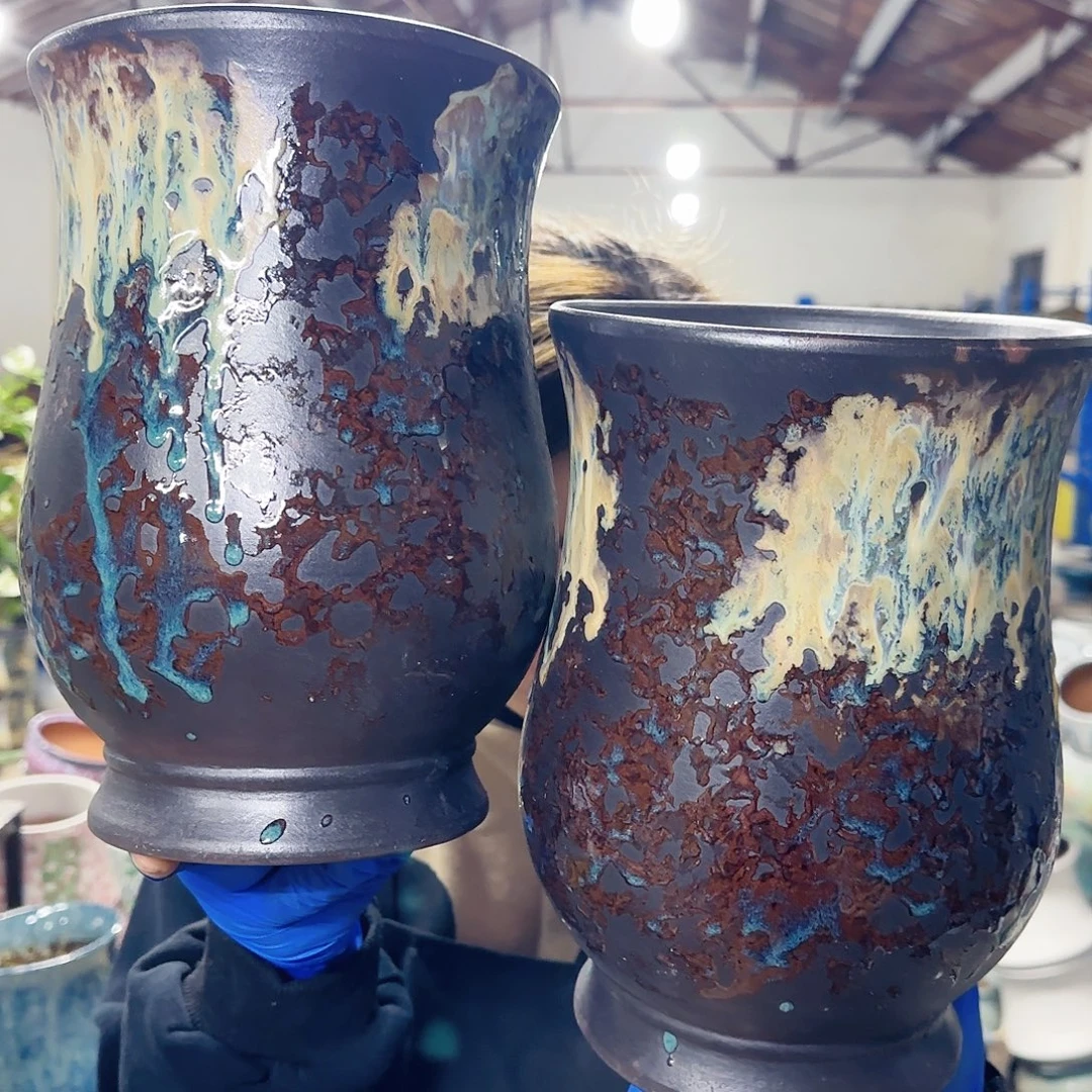 紫砂花盆高25口17