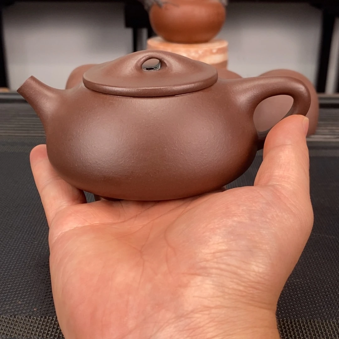 茶壶紫砂紫泥石瓢容量250毫升