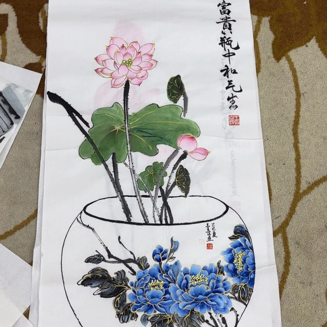 国画王亚萍三尺花鸟艺