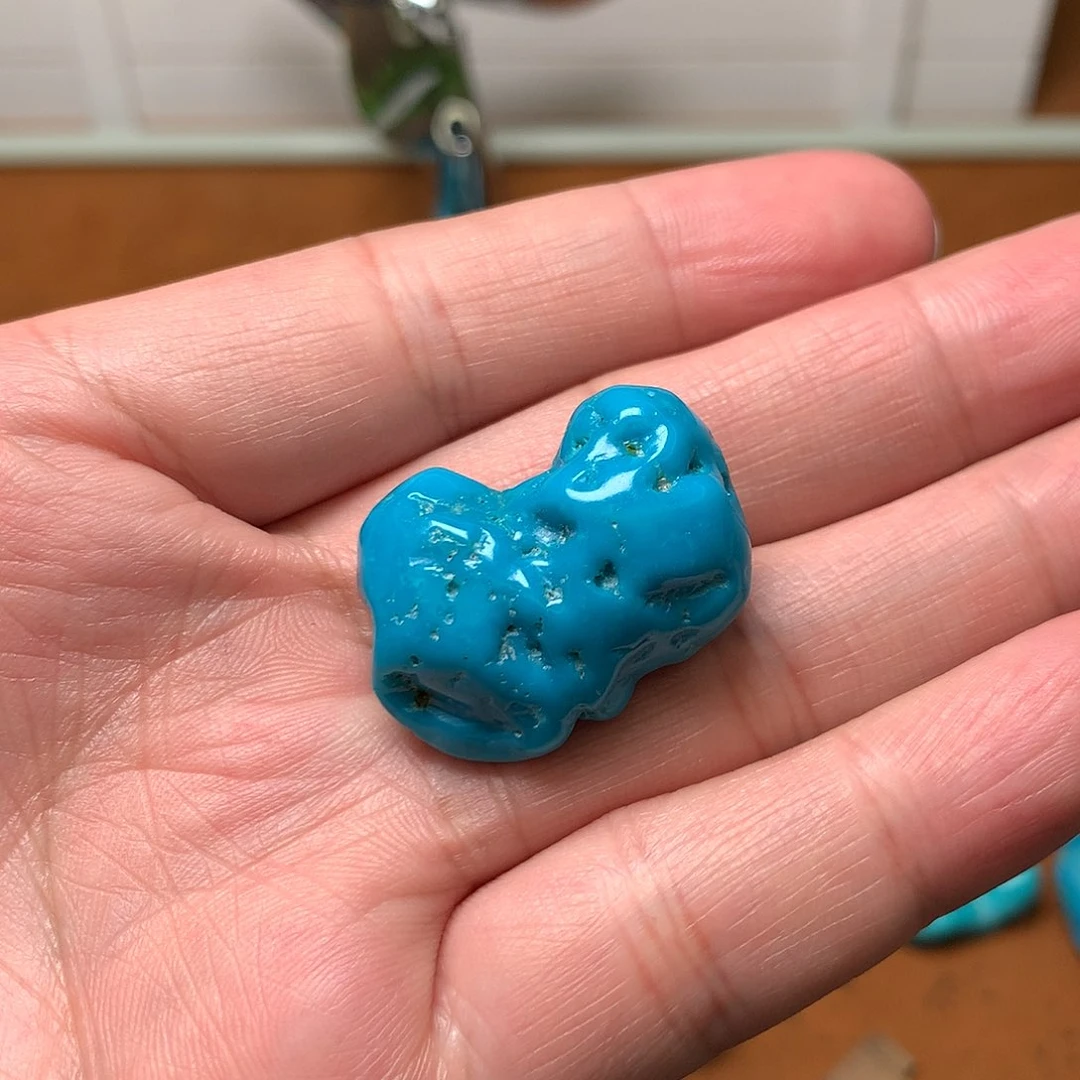 绿松石珠宝奇石未镶嵌好***缘