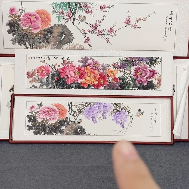 国画165*5尺寸带框包邮发货