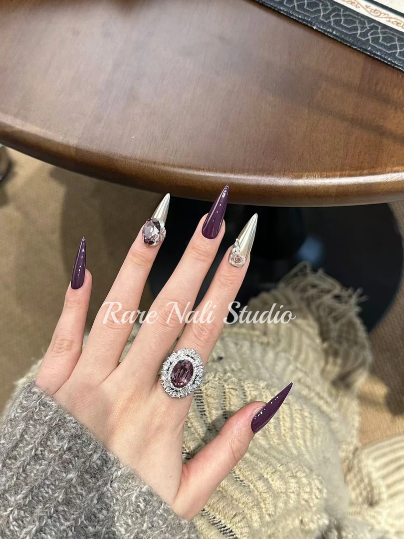 【紫醉金迷】rarenailstudio纯手工穿戴甲
