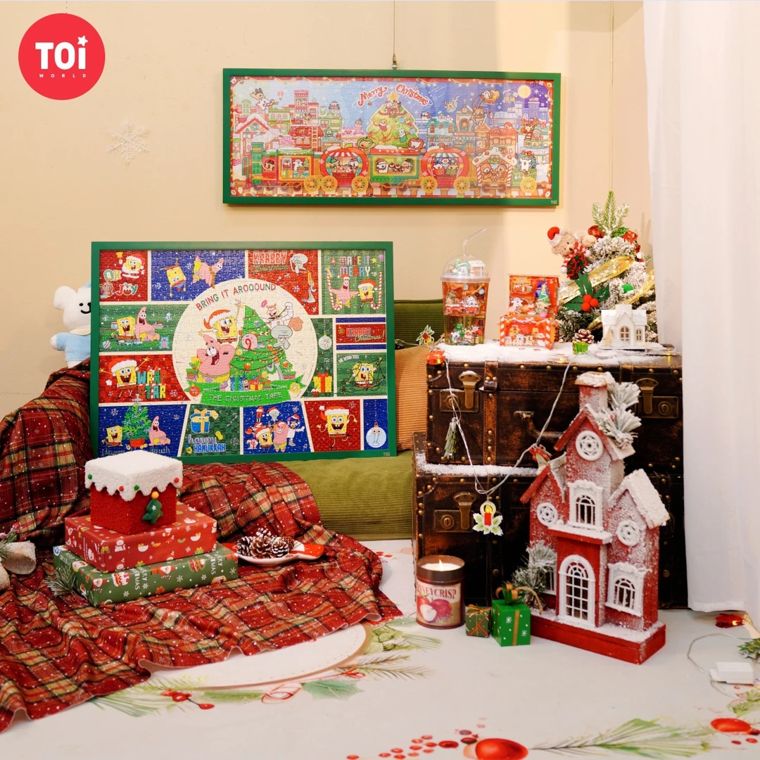 【25年潮玩圣诞系列】TOI图益 潮玩拼图减压解闷手工玩具圣诞礼物