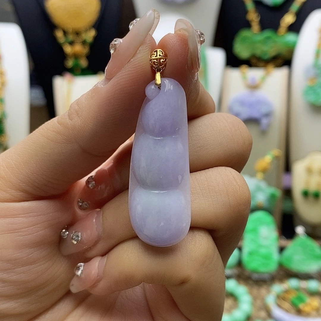 翡翠颈饰18K金镶嵌天然