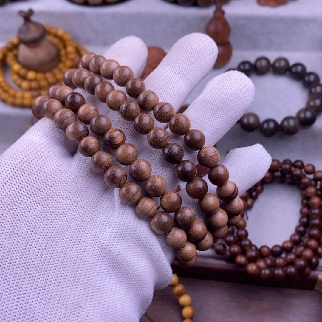 -***灬檀香木手串/手链08沉水虎皮黑肉奶香正区老山檀