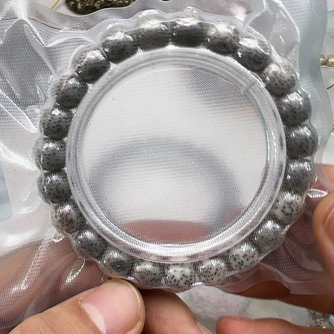 星月菩提手串38高端黑冰石玉星月菩提单圈10