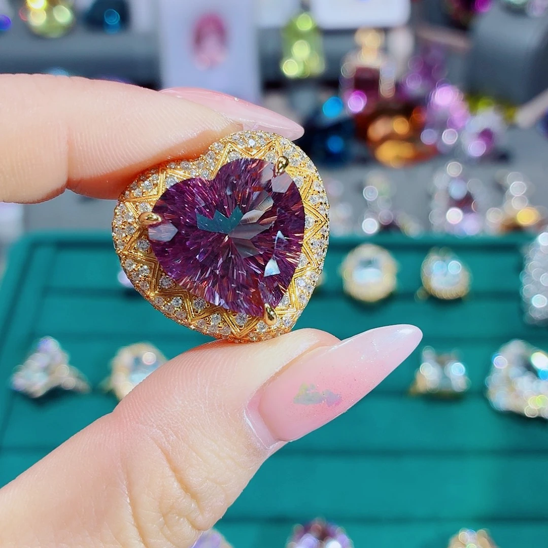 ～***～银S925镶嵌戒指水晶戒指