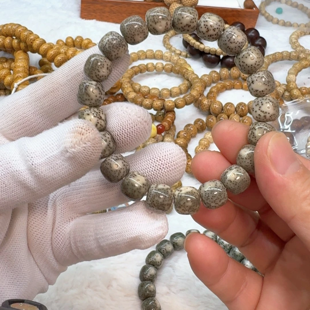 手串星月菩提石玉料11