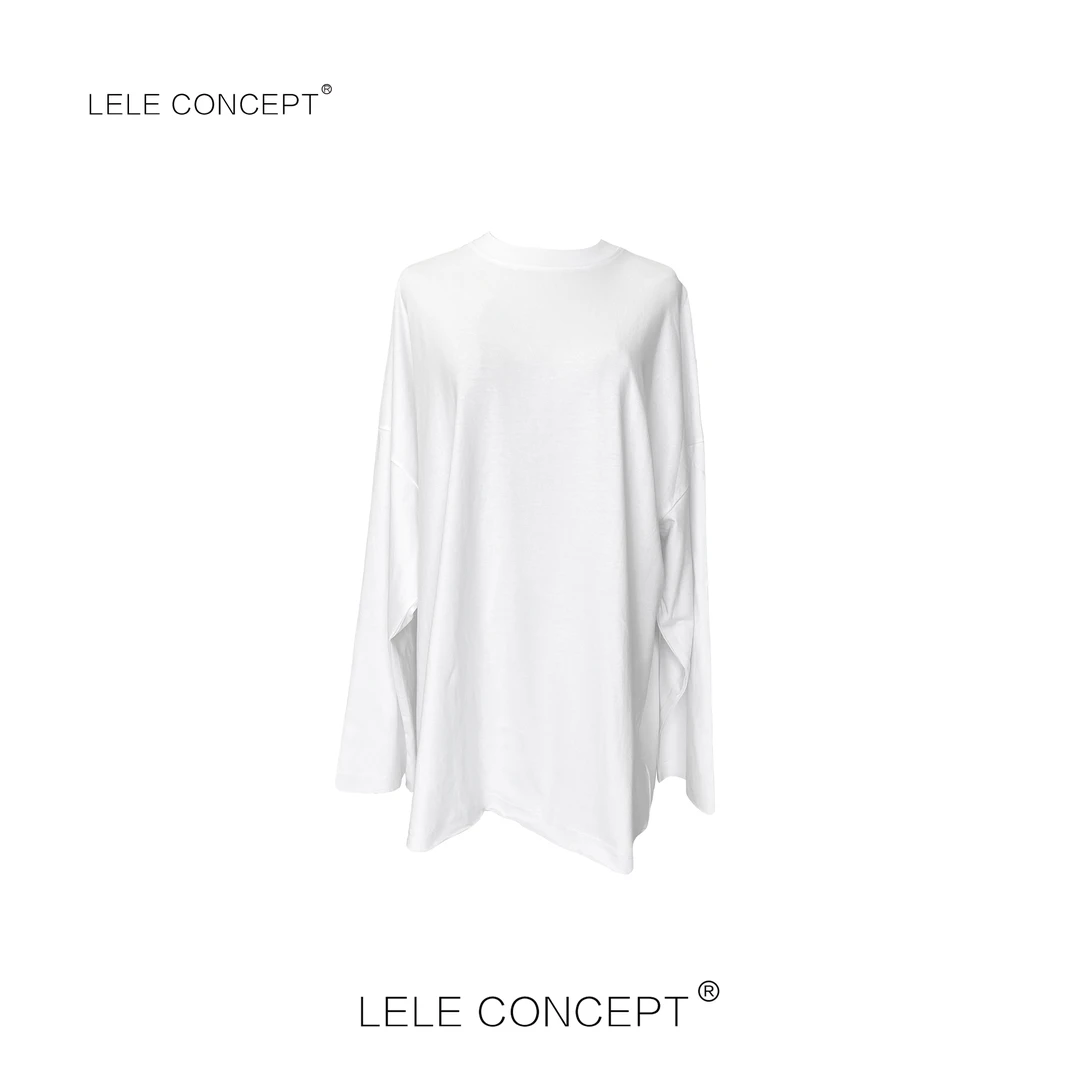 LELE CONCEPT丨【精选推荐】气质休闲慵懒简约两色宽袖T恤内搭TX011