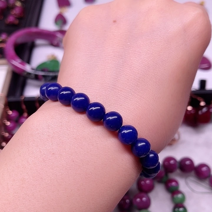 红宝石青手串未镶嵌