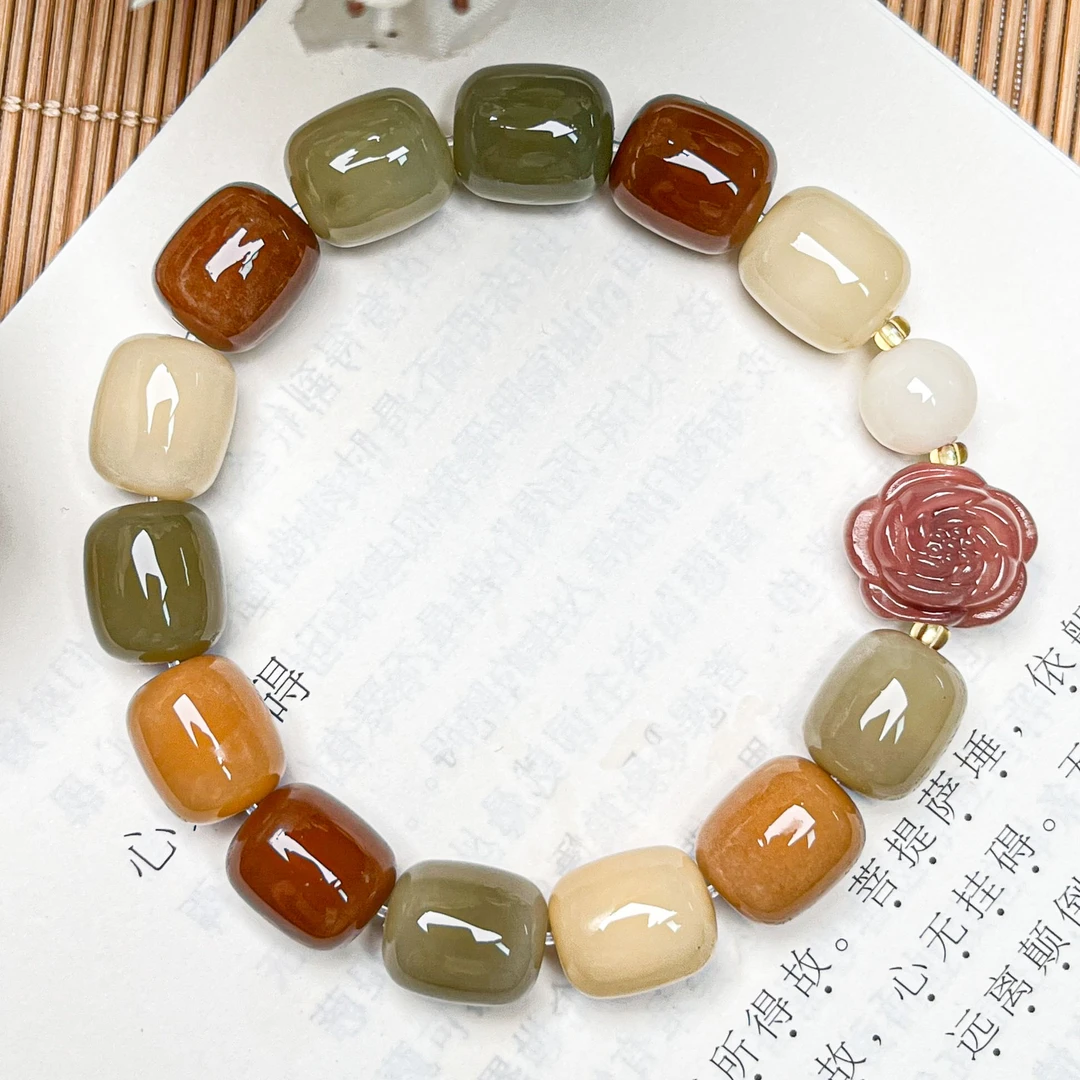 杂色年糕灵溪手串13*11mm    D-AD60040