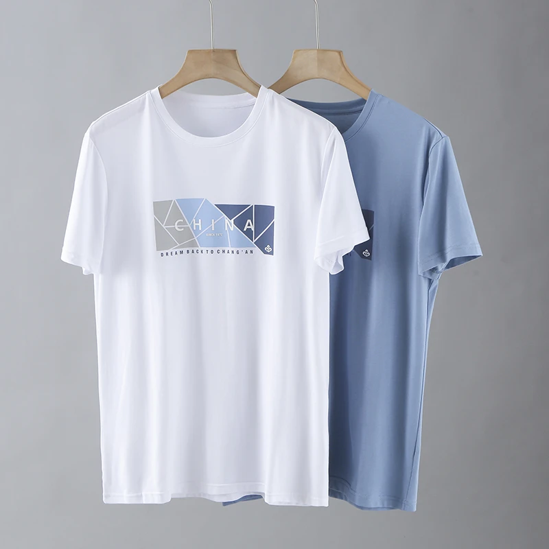 YS314 剪标夏季莫代尔时尚休闲圆领透气舒适短袖T恤