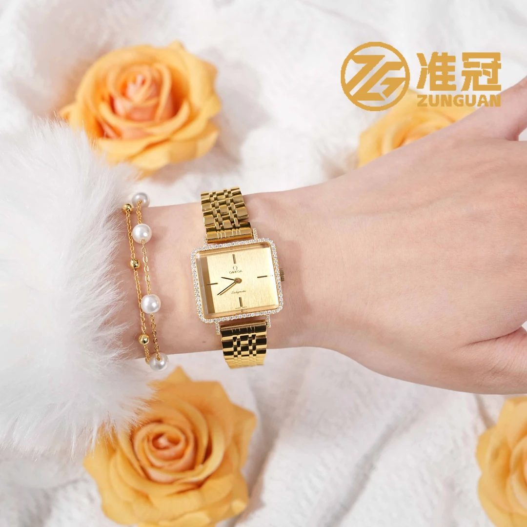95新 Omega/欧米茄 26mm*23mm手动机械QC4217Ladymatic杏1