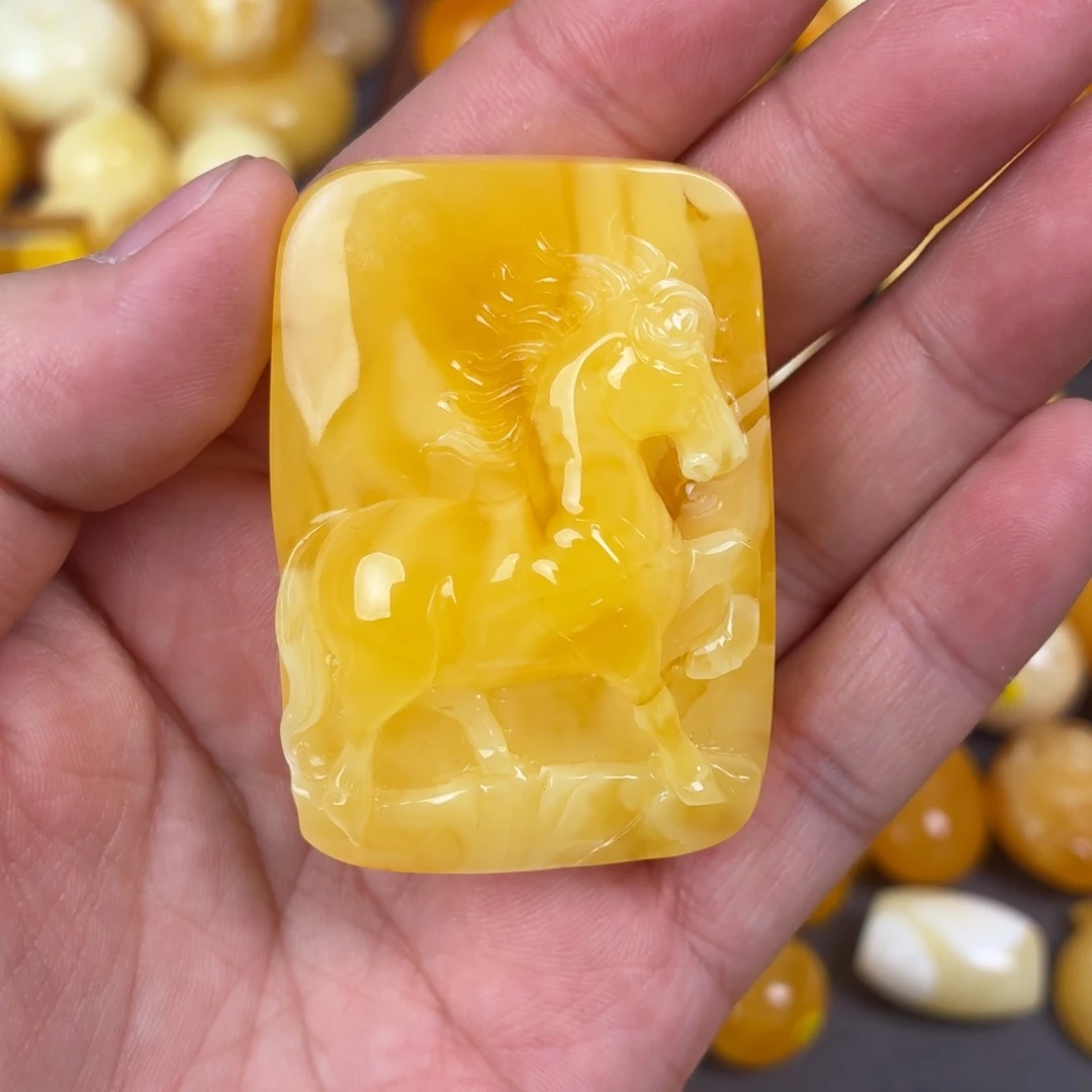 蜜蜡未镶嵌吊坠(不含链)