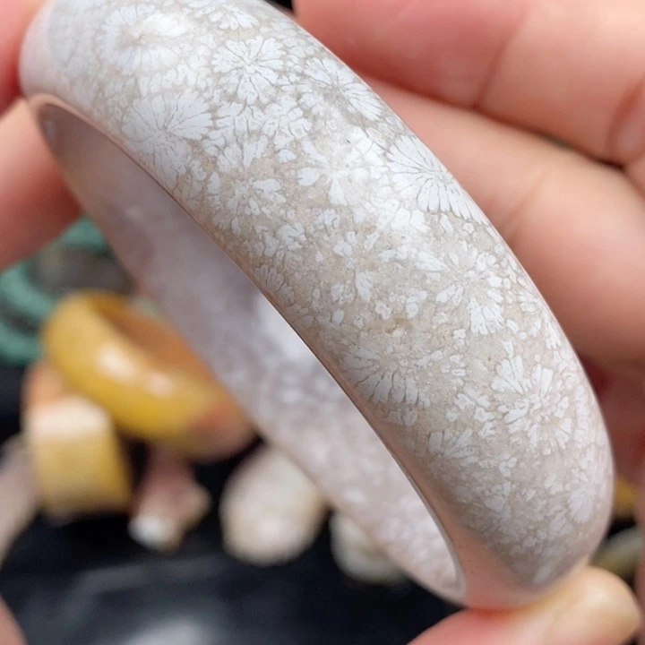硅化玉未镶嵌手镯（圆镯）59.5