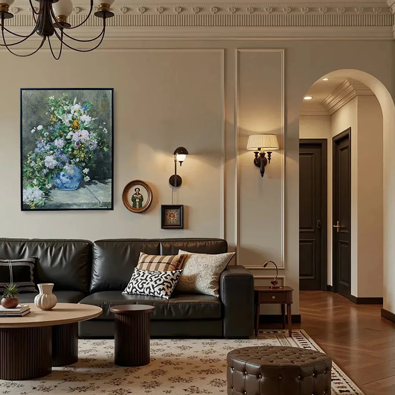 法式复古装饰画雷阿诺（春之花束）客厅沙发背景墙餐厅小众装饰画