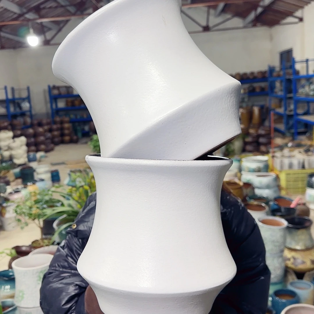 紫砂花盆高20口19