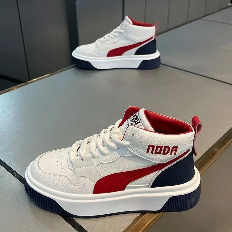 【皮鞋码】单棉同款皮面高帮百搭舒适男士时尚休闲潮鞋洋气时髦款JK