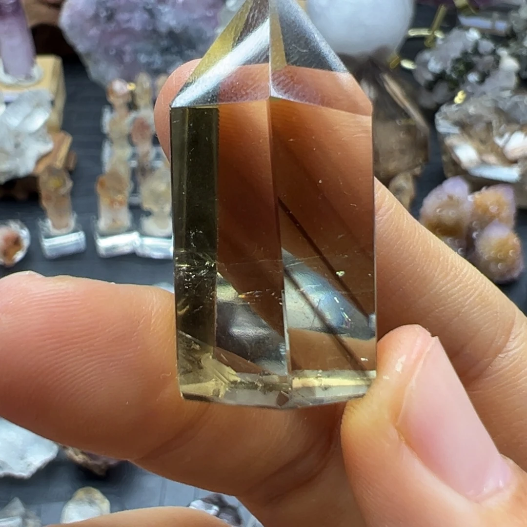 石材黄水晶隐山柱子