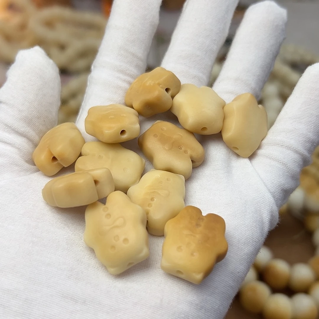 菩提根/象牙果吊坠牙果姜饼熊三颗