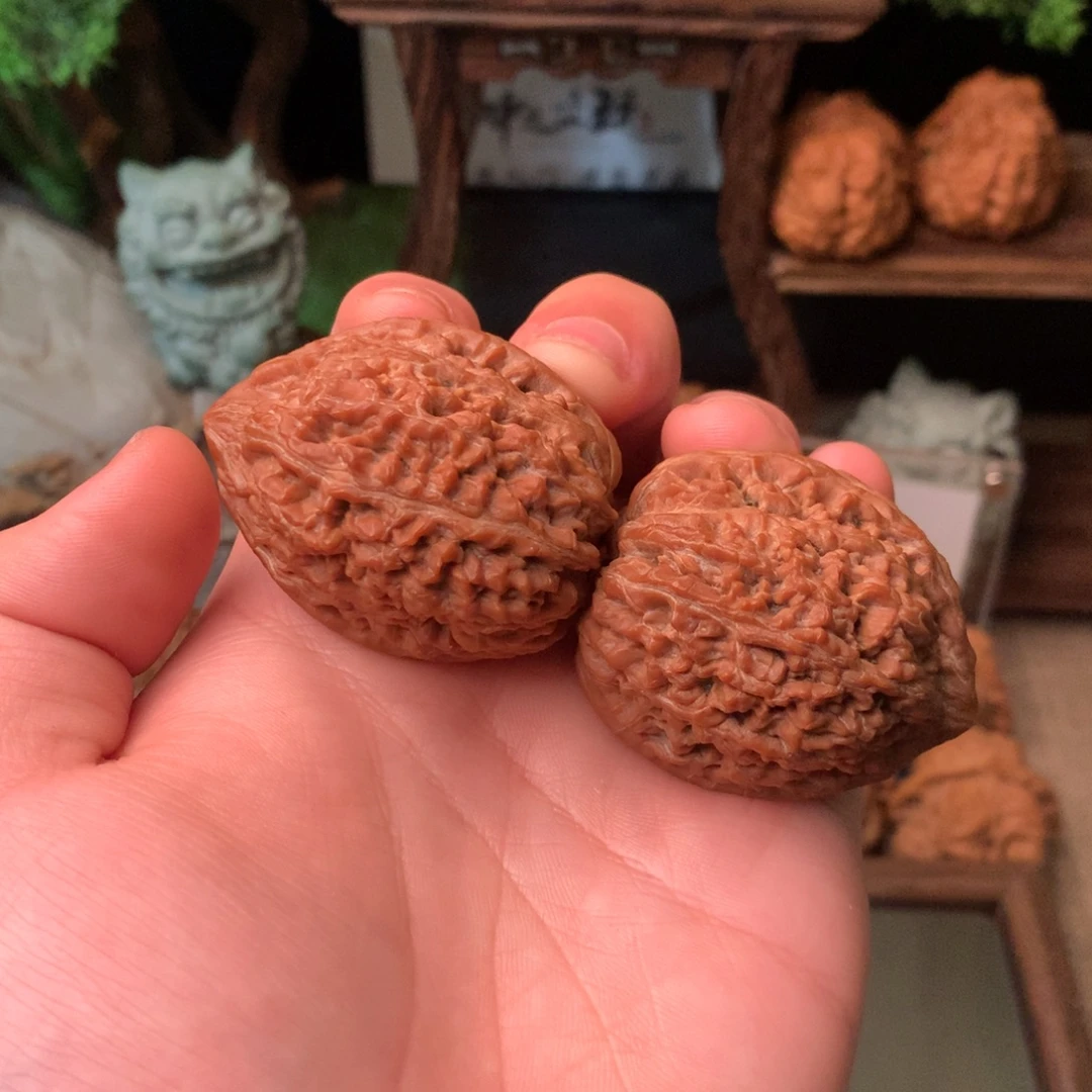 笑***咔文玩核桃把件肚42尺寸大蒜头