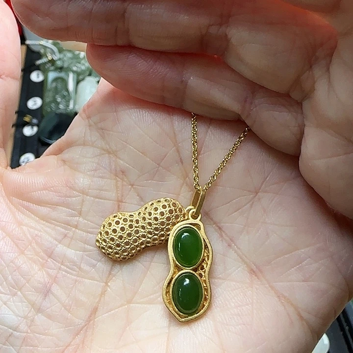 和田玉银S925镶嵌颈饰