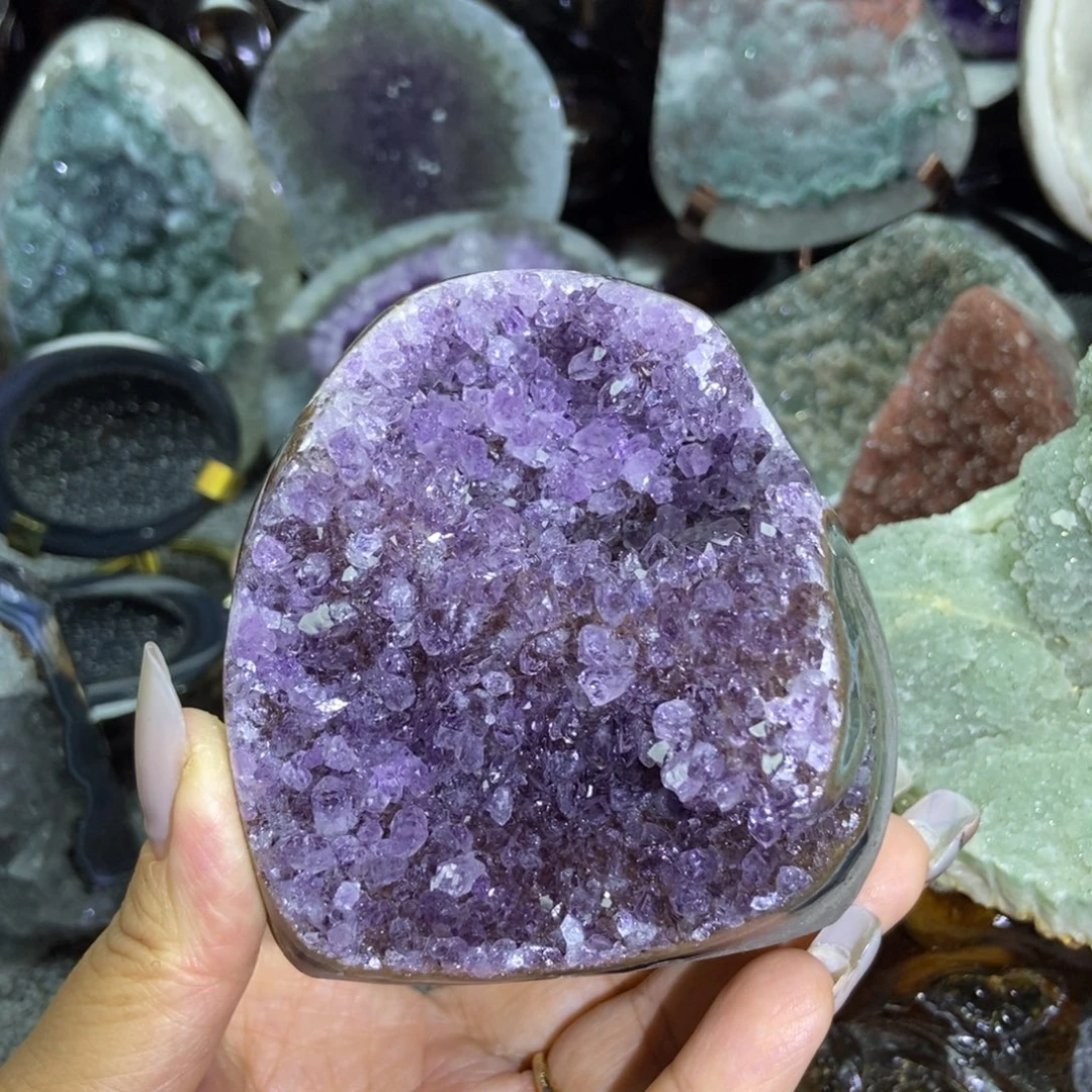 未镶嵌紫晶摆件水晶